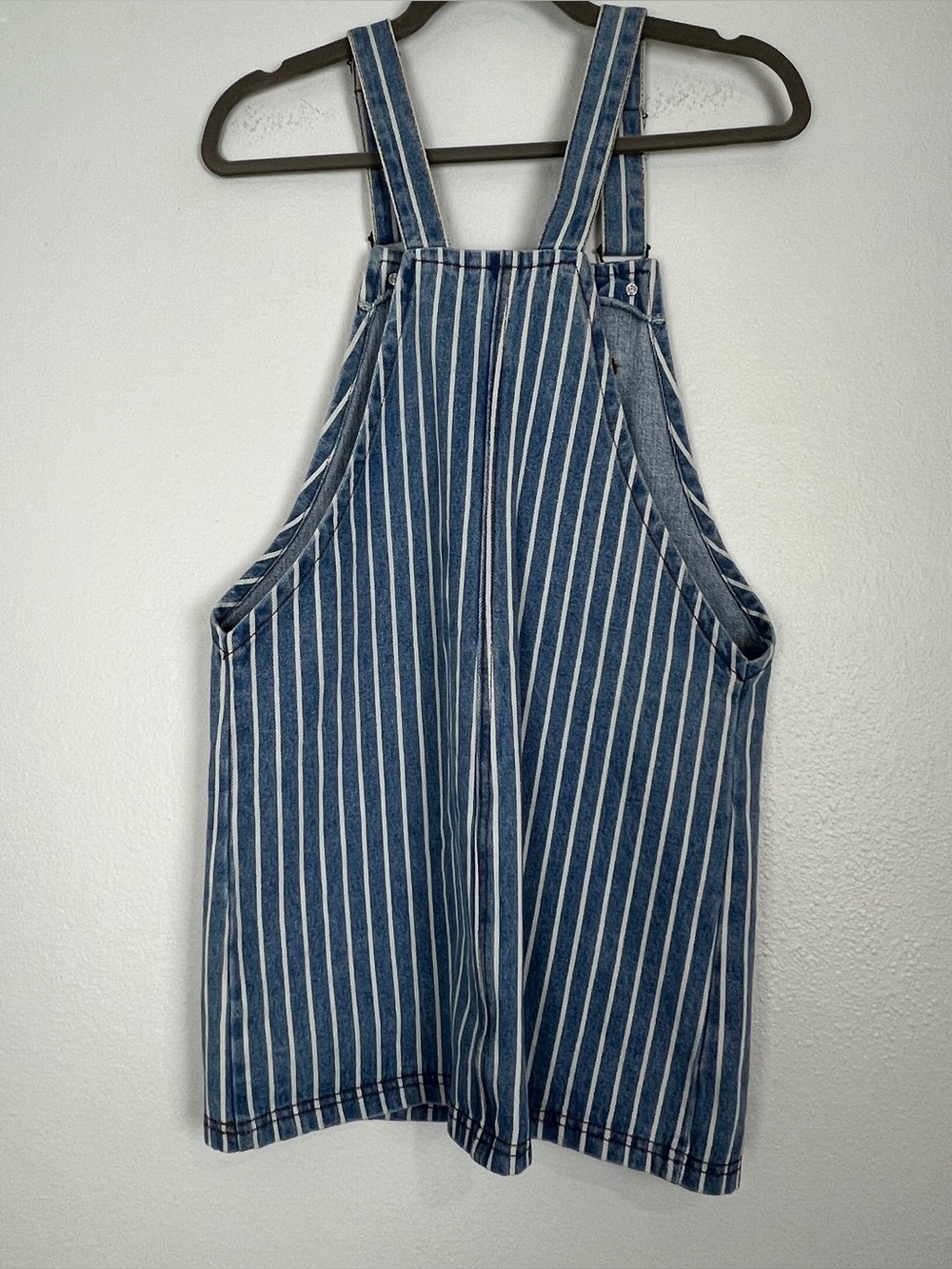 Disney | Mickey Mouse Denim Jean Overall Dress Striped Kidcore S - Picture 5 of 6